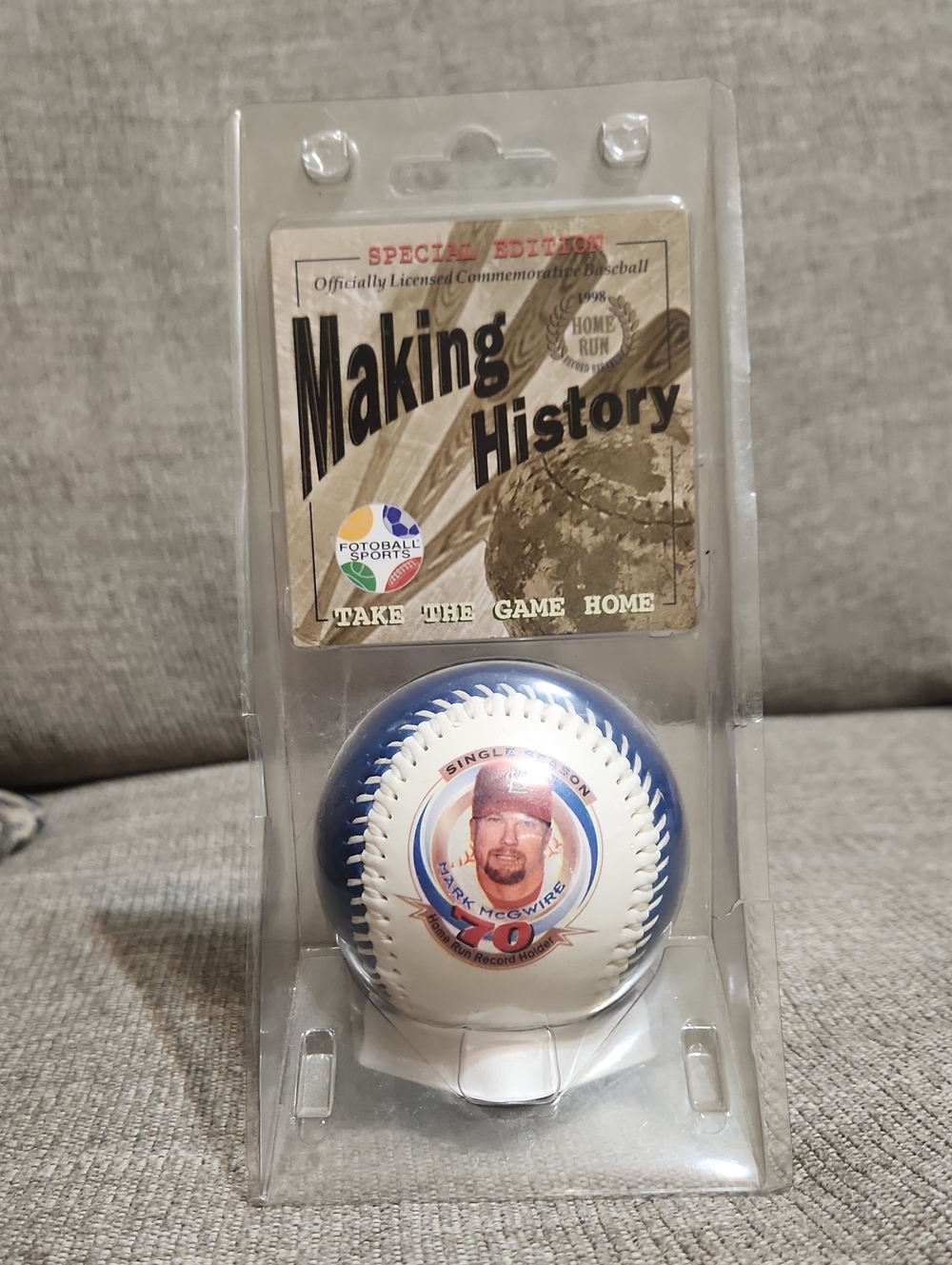 Making History Commemorative Baseball - Blue & White